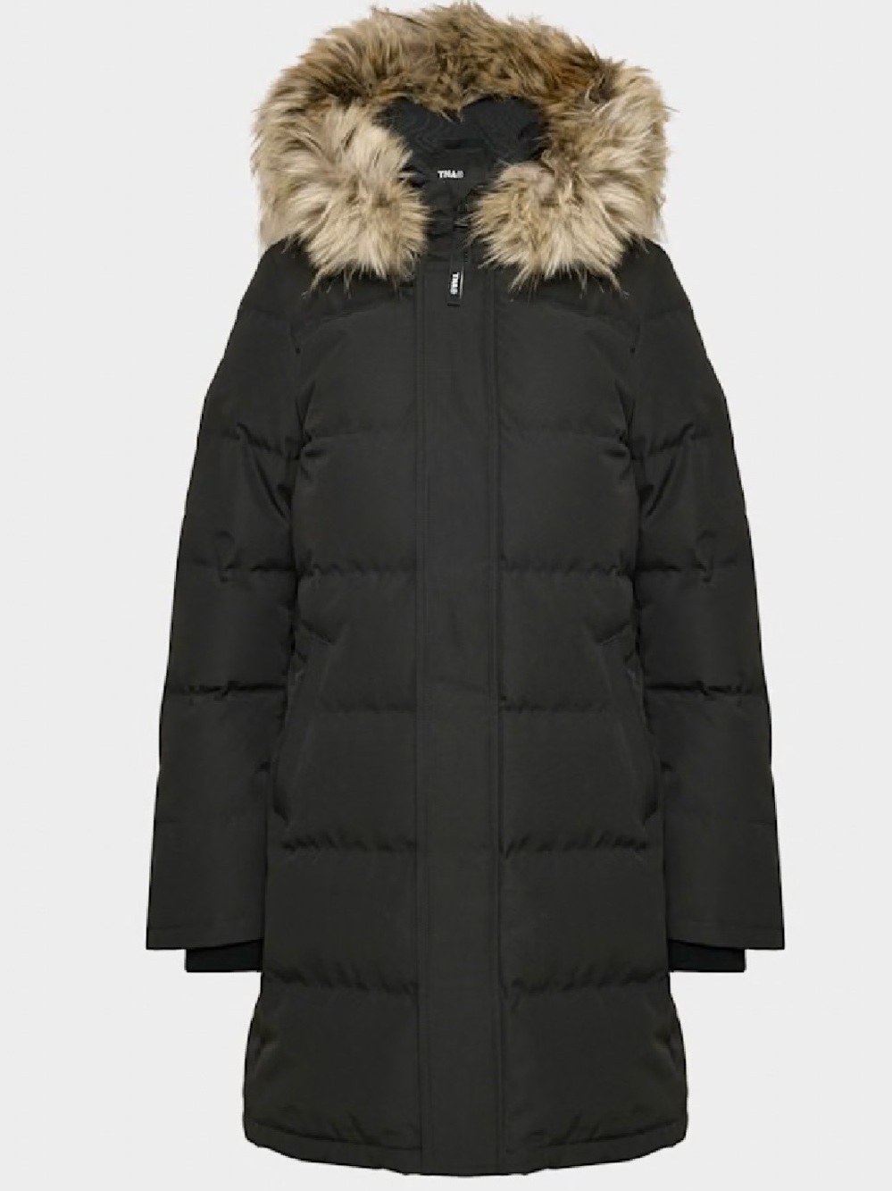 TNA Black Powder Parka with Faux Fur Trim Hood